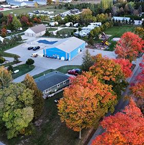 Autumn View of Beantown Campground in Bailey's Harbor